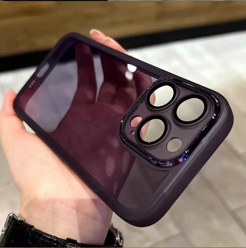 Premium Clear Full-Body Silicone Case For IPhone 15 Pro/14 Pro Max - Built-in Camera Lens Protector & Anti-Scratch Coating_voghion.com