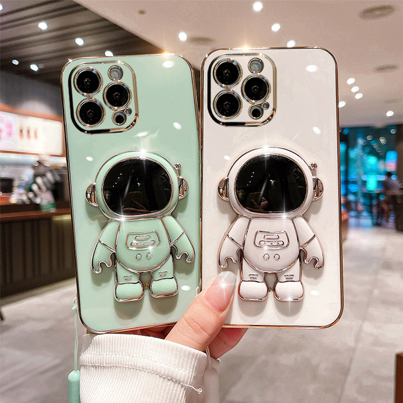 Glitter Astronaut Case For Motorola Moto G10 G22 G13 G8 Power G9 Play G32 G20 G30 G23 Soft Plating Protect Cover_voghion.com