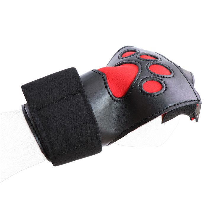 BDSM Produkte für Erwachsene Handschellen Männliche Bar Requisiten Gebunden Hand Liebe Bärentatze Set Schwarz PU Leder_voghion.com