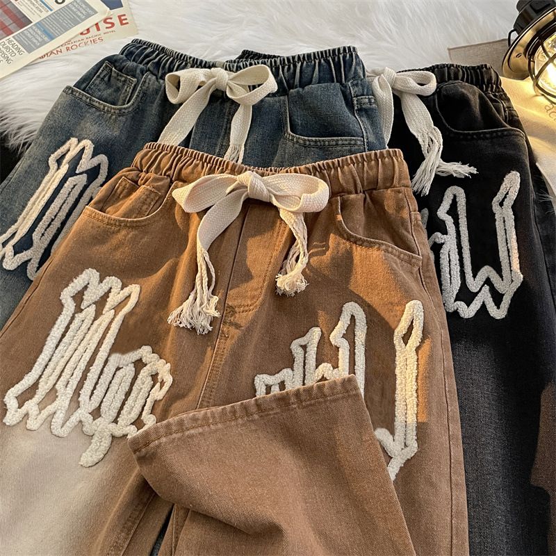 Bitte beachten Sie die Größentabelle! Please refer to the size chart in the picture Jeans for men, trendy and versatile all year round,straight tube_voghion.com