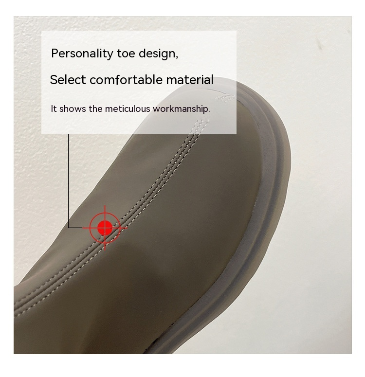 2023 Herbst/Winter Neue vielseitige koreanische Ausgabe Lange Stiefel Damen dicke Absätze schwarze französische Ritterstiefel dicke Sohlen_voghion.com