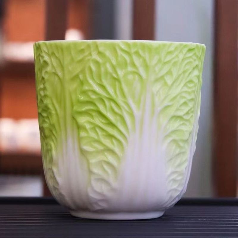 High-Value Big Cabbage (Wealth Display) Hundred Wealth Master Ceramic Set Small Tea Personal Wine Cup For Home Use_voghion.com