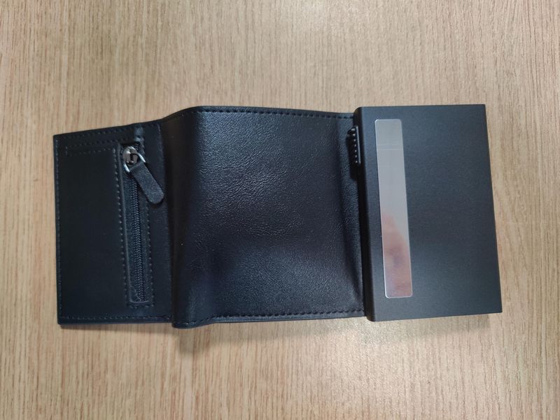 Bolsa de cartão de metal, escova anti-roubo RFID masculina, bolsa de cartão de liga de alumínio de metal, carteira_voghion.com