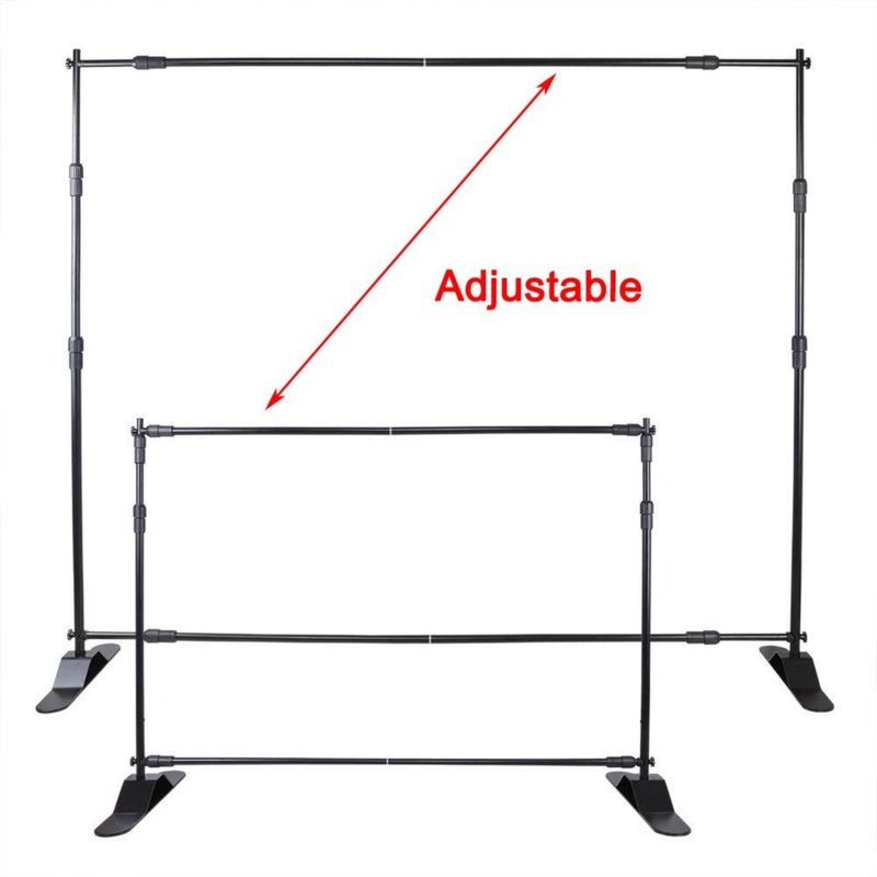 10pcs 8' X 8' - 10' X 8' Backdrop Banner Stand Step And Repeat Adjustable Telescopic Height And Width_voghion.com