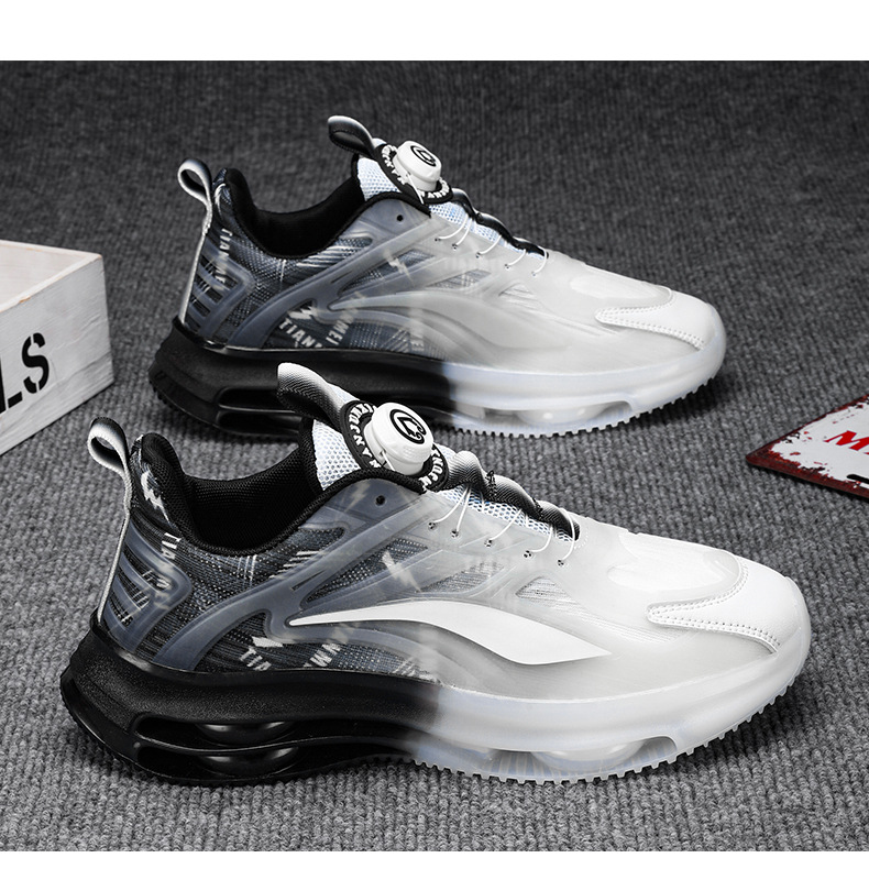 Pulsante rotante Uomo Inverno Nuovo Doppio strato Cuscino d'aria Ammortizzante Corsa Versatile Sport e_voghion.com