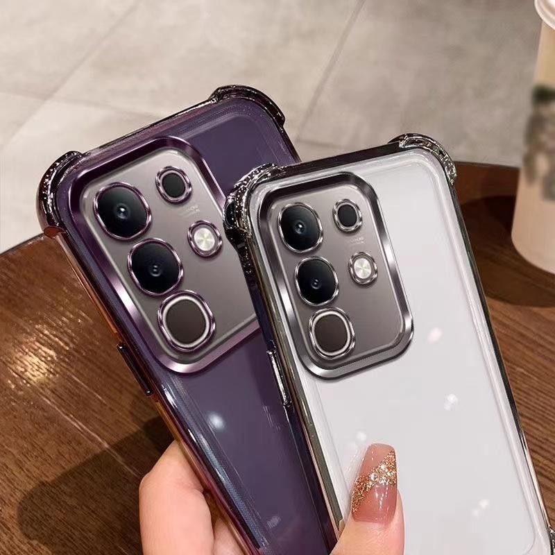 Case For Infinix Smart 9 Airbag Case Electroplate Shockproof Soft Protective Cover For Infinix Note 50 Pro+ 50s 50x 40 30 Smart 10 9 8 Pro 7 5 Go 1 1s_voghion.com