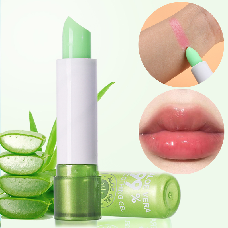 Beauty Care shop Waterproof Changing 1Pcs Long Lasting Not Easy To Fade Aloe Vera Moisturizing Color Nourishing Lipstick_voghion.com
