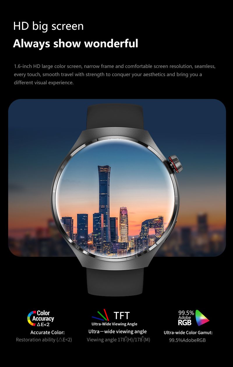 Smart Watch With AMOLED Display, Heart Rate Monitor, Sleep Tracking, Remote Camera Control, And 7-14 Day Battery Life - Compatible With Android_voghion.com