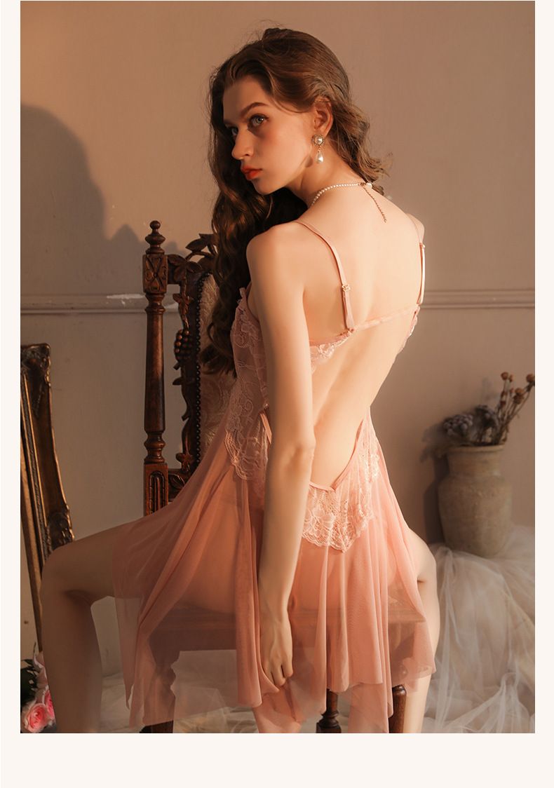 Damenbekleidung, große Größe, kleine Brust, Stahlstütze, geraffte Schlinge, kein Ausziehen nötig, sexy Pyjama, Versuchung, Leidenschaft, pure Lust, Anzug_voghion.com