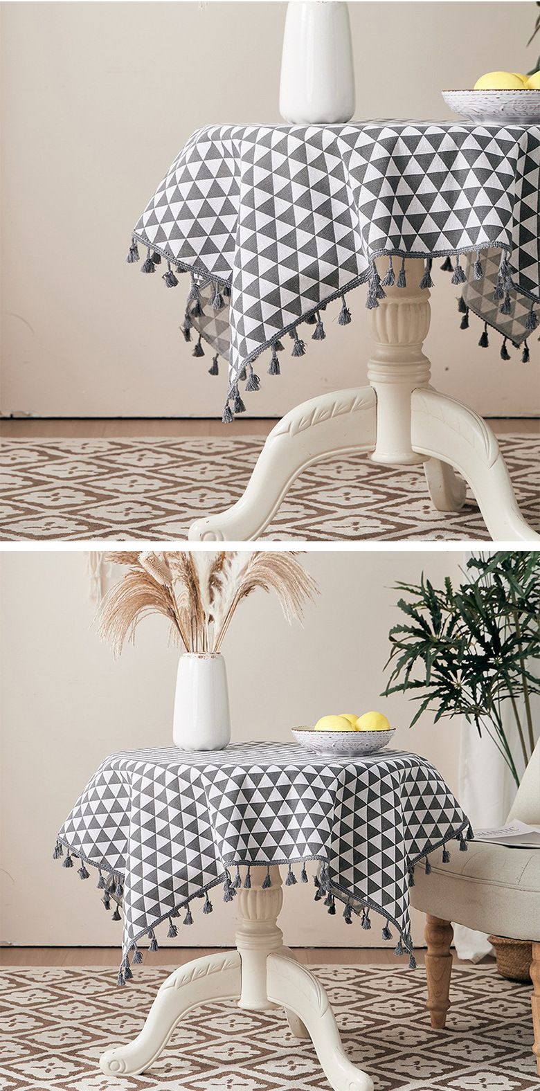 Tovaglia floreale – Copritavolo in policotone resistente al calore per tavoli da pranzo e da caffè – Antiscivolo, lavabile in lavatrice – Decorazione boho e rustica_voghion.com