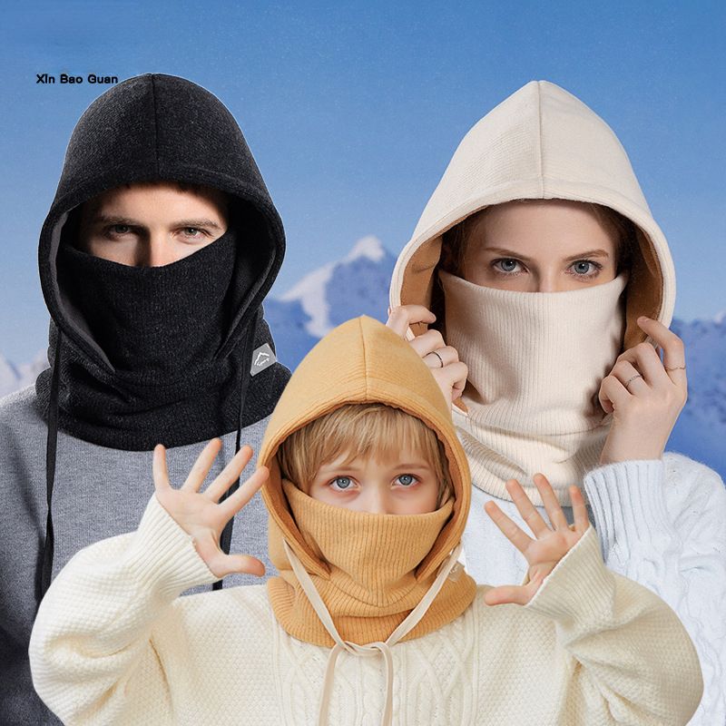 9620 Scaldacollo invernale in pile per uomo e donna, per ciclismo e sci, con maschera integrata, per genitori e bambini_voghion.com