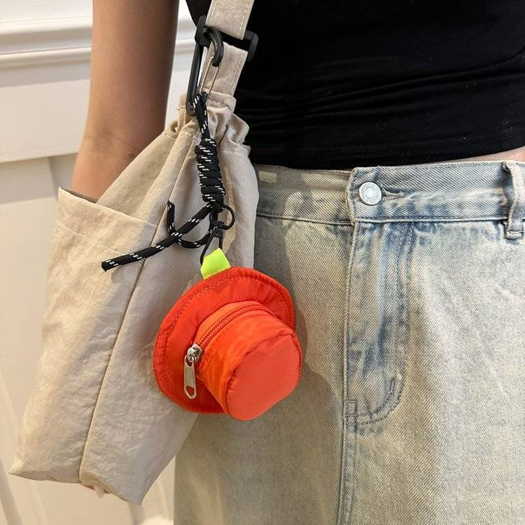 Fisherman's hat bag earphones coin purse Key Lady's coin storage bag_voghion.com