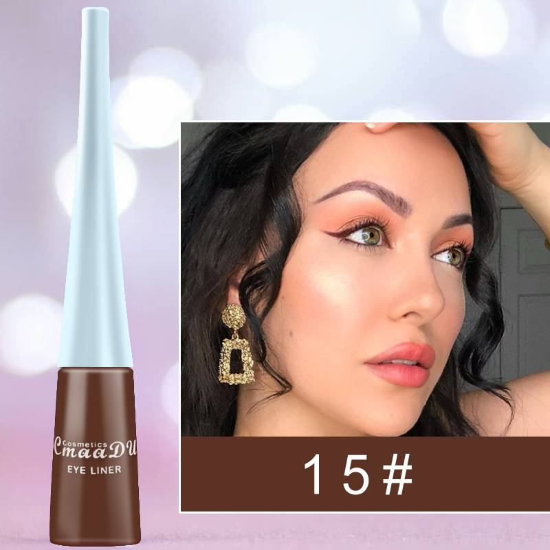 Colored eyeliner pencil Eyeliner Cool black liquid easy to dry and not smudge_voghion.com