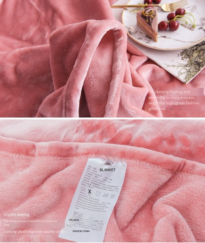 super thick solid color sable velvet blanket foreign trade blanket_voghion.com