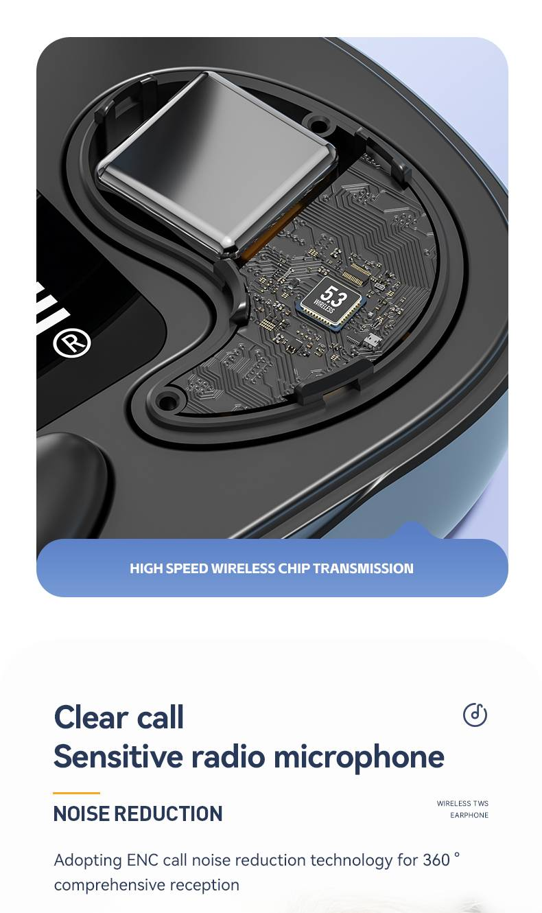 Wireless TWS Earbuds M51 - Sleep Earphones With 6 Hours Playtime, HD Display, Clear Calls, And Dual Ear Sync_voghion.com