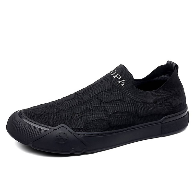 Scarpe da uomo alla moda, estive, traspiranti, in rete intrecciata, casual, antiscivolo, da corsa, sportive, senza lacci, alla moda._voghion.com