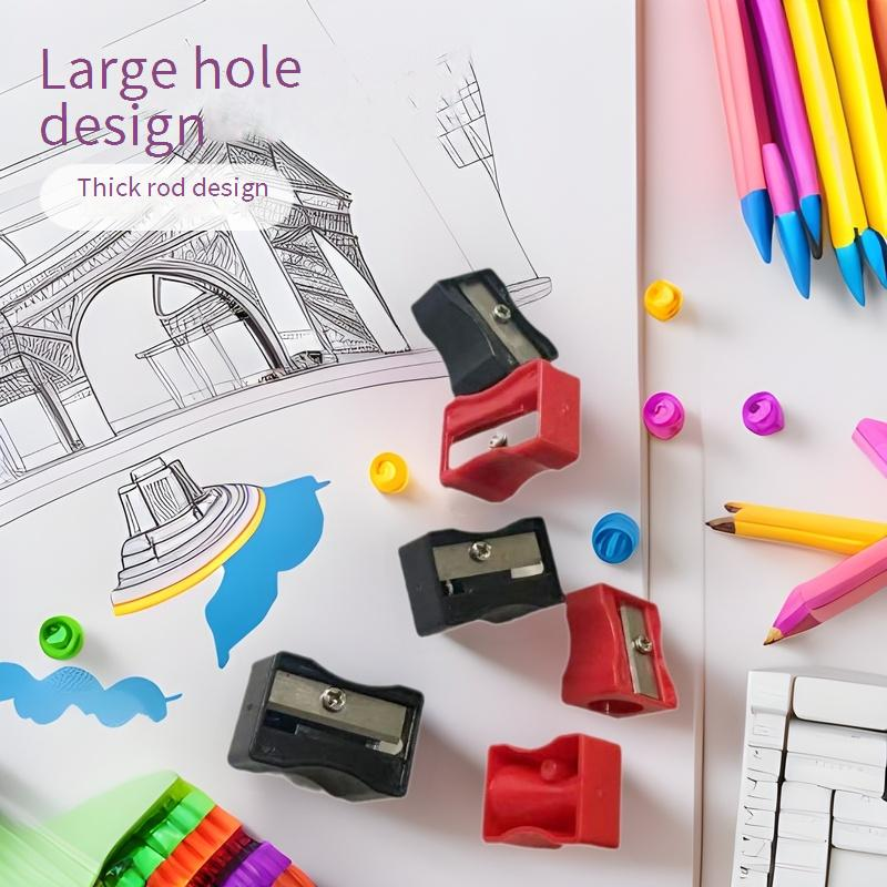 Mini Manual Pencil Sharpener - Compact & Lightweight Single Hole Plastic Sharpener For School, Office & Art Supplies_voghion.com
