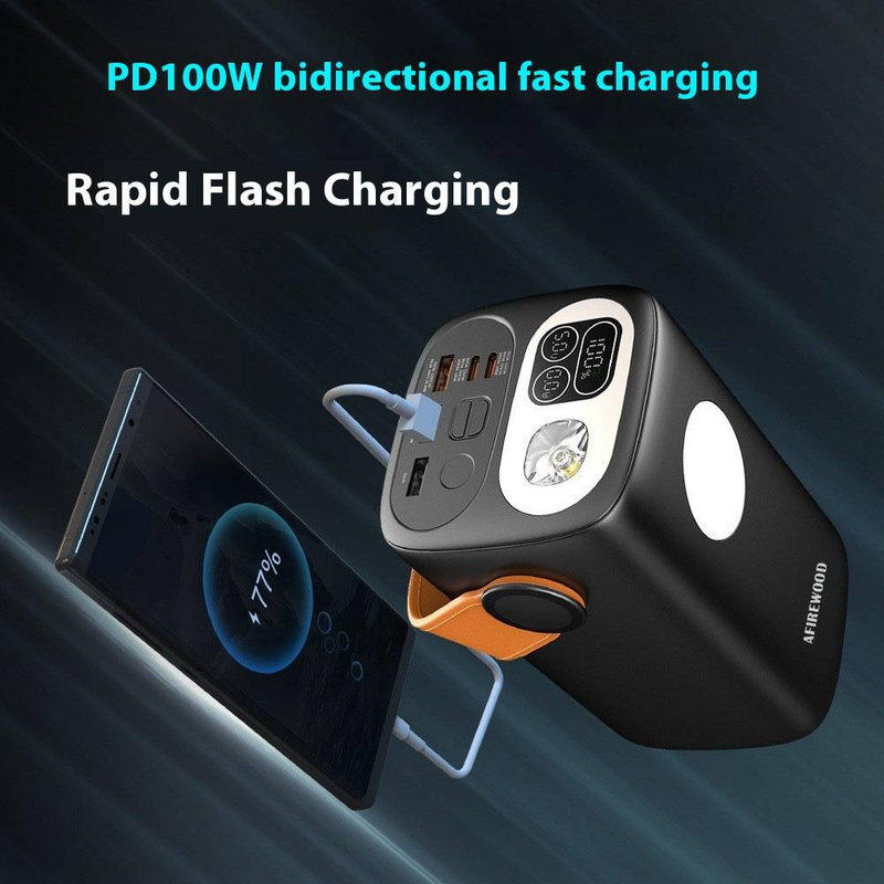 Batterie externe PD100W 60 000 mAh avec charge rapide 100 W, chargeur portable pour ordinateur portable, compatible avec MacBook/iPhone/Samsung_voghion.com