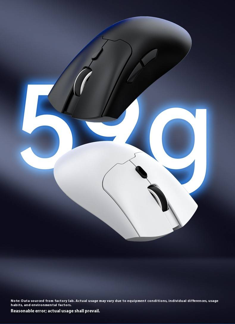 Gaming Mouse - 4000 DPI, 6 Programmable Buttons, 2.4G Wireless & Wired, Ergonomic Design, RGB Lighting (Black/White/Red/Blue/Gradient Colors)_voghion.com
