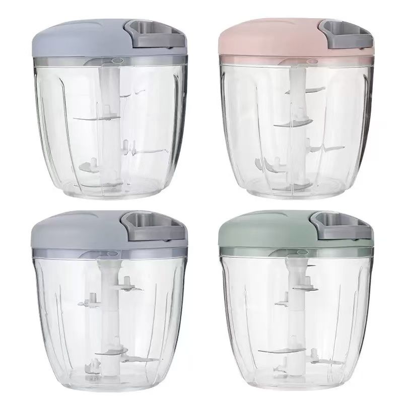 Multi-functional Kitchen Vegetable Cutter, Baby Food Processor, Meat Grinder, Manual Garlic Press, Household Garlic Puller_voghion.com