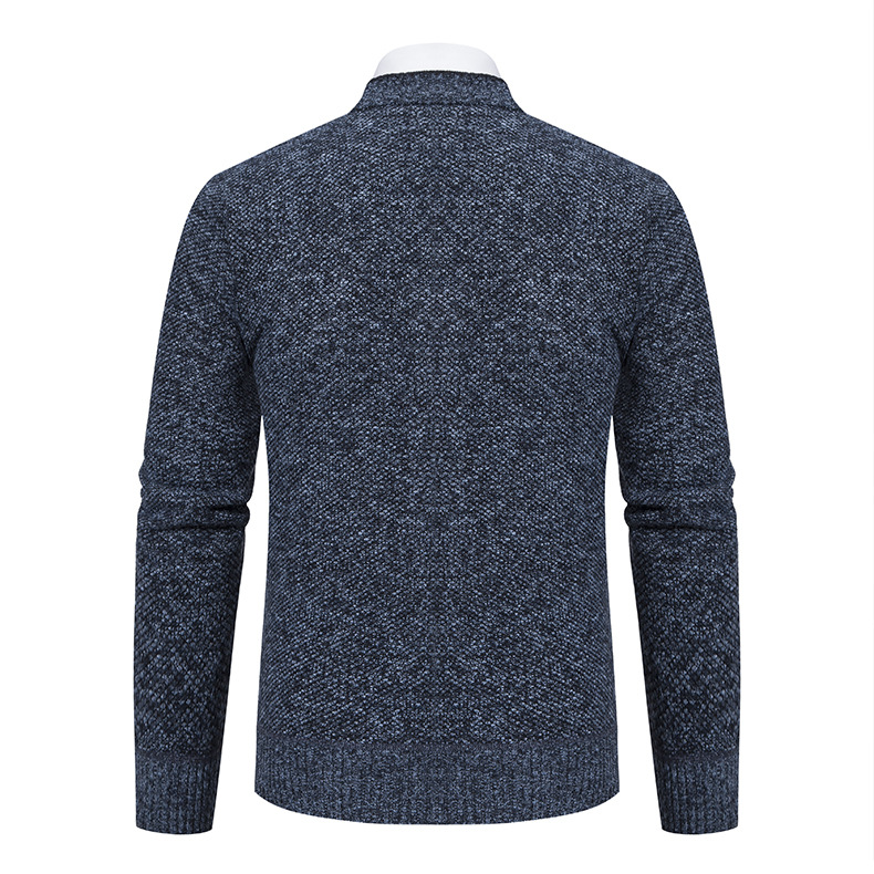 2024 Heren vest met V-hals van pluche en dik, oversized warme top voor heren, sweaterjack_voghion.com