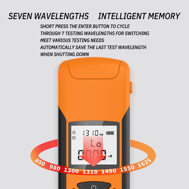 1 PC Mini Fiber Optic Detector Optical Power Meter Fiber Optic Attenuation Testing Instrument Orange_voghion.com