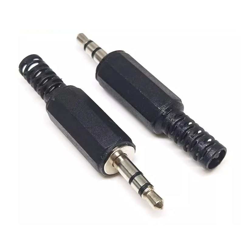 Lot de 5 à 50 connecteurs jack stéréo mono 2,5 mm/3,5 mm pour casque et microphone, noir_voghion.com