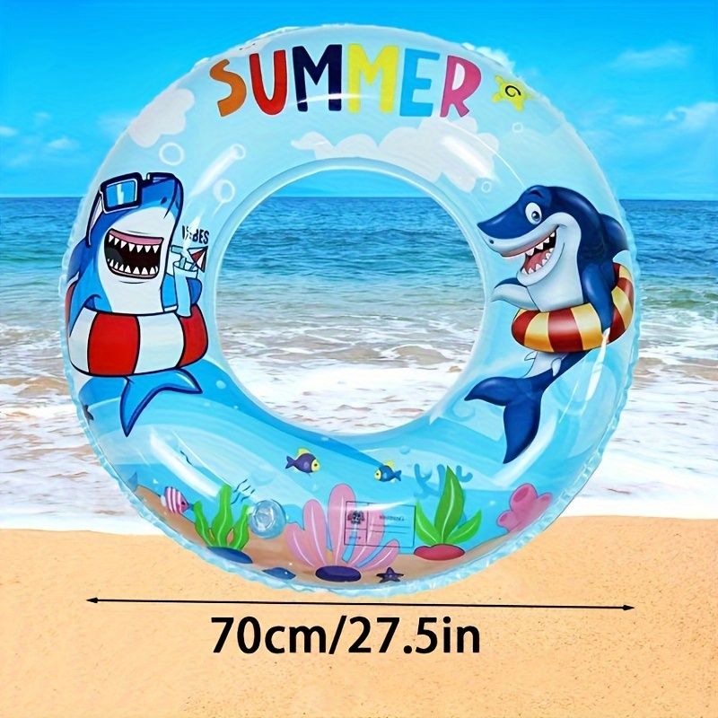 Kids Cartoon Swim Rings - Durable PVC Inflatable Swimming Tubes for Beginners, Flotation Devices for Beach Pool Parties, Age 3-6 Years_voghion.com