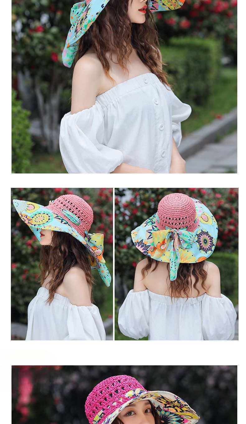 Vielseitiger Strohschutzhut für Damen, breite Krempe, koreanischer Stil, für Urlaub und Reisen, Sonnenschutz_voghion.com