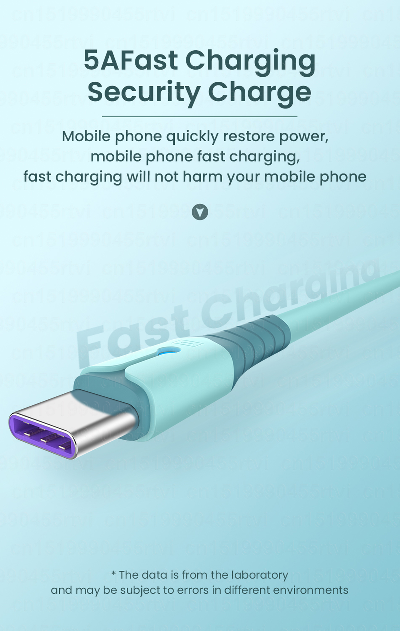 Type USB C Cable 5A Fast Charging USB C Cable for Huawei Data Cord Charger USB Type C Cable For Honor Xiaomi P    able  _voghion.com
