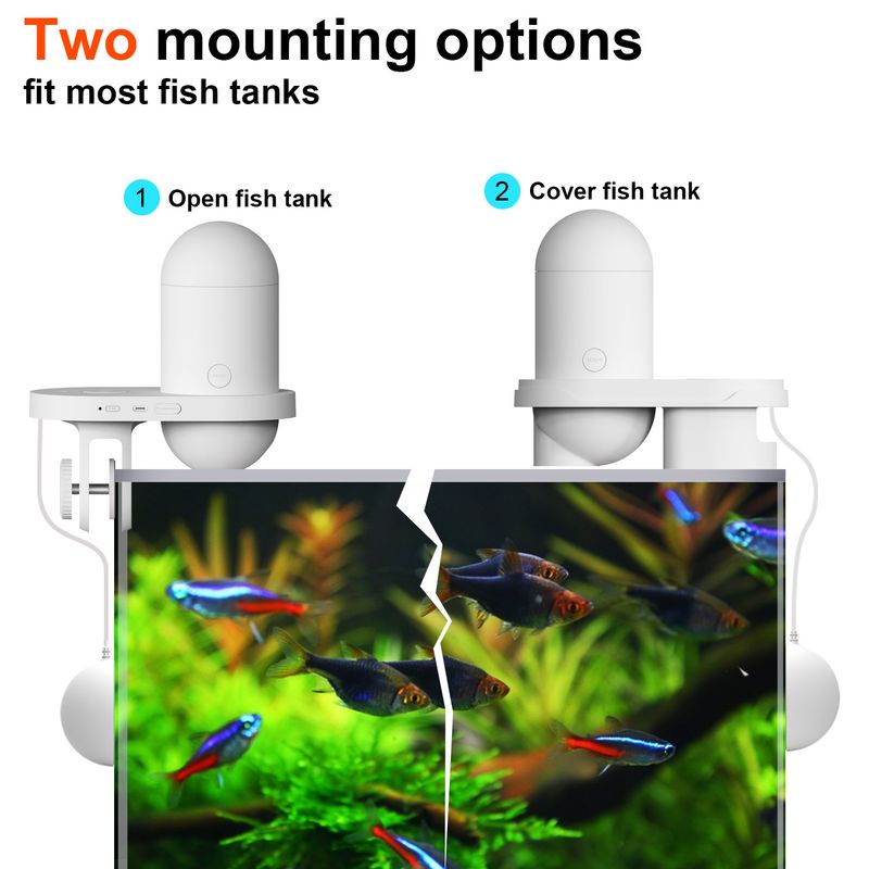 2.5K Smart Wifi Remote Monitoring Visual Fish Tank Timer Feeder Fish Feeding Camera_voghion.com