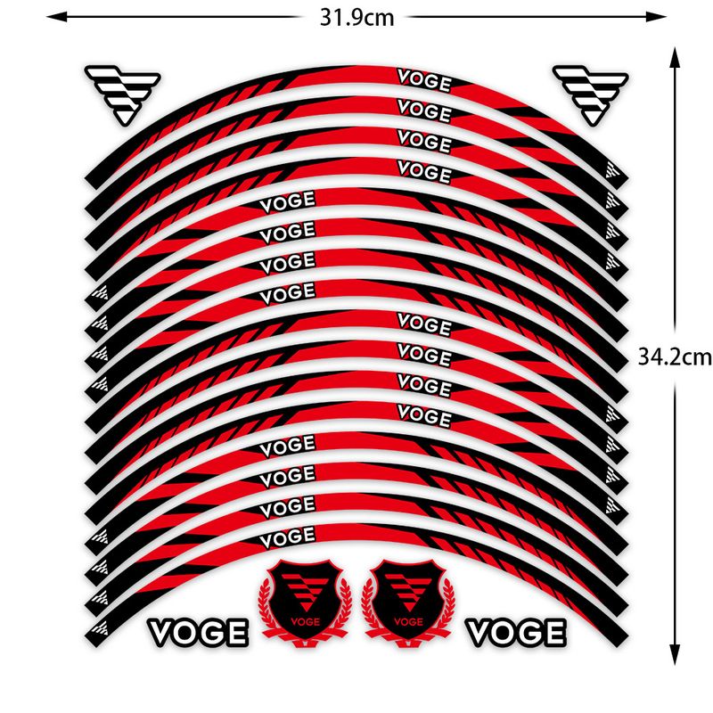 Piemērojams bezelektrodu 250RR 300RR 500AC 525R 500DS 350AC atstarojošās riteņa rumbas modifikācijas uzlīmei_voghion.com