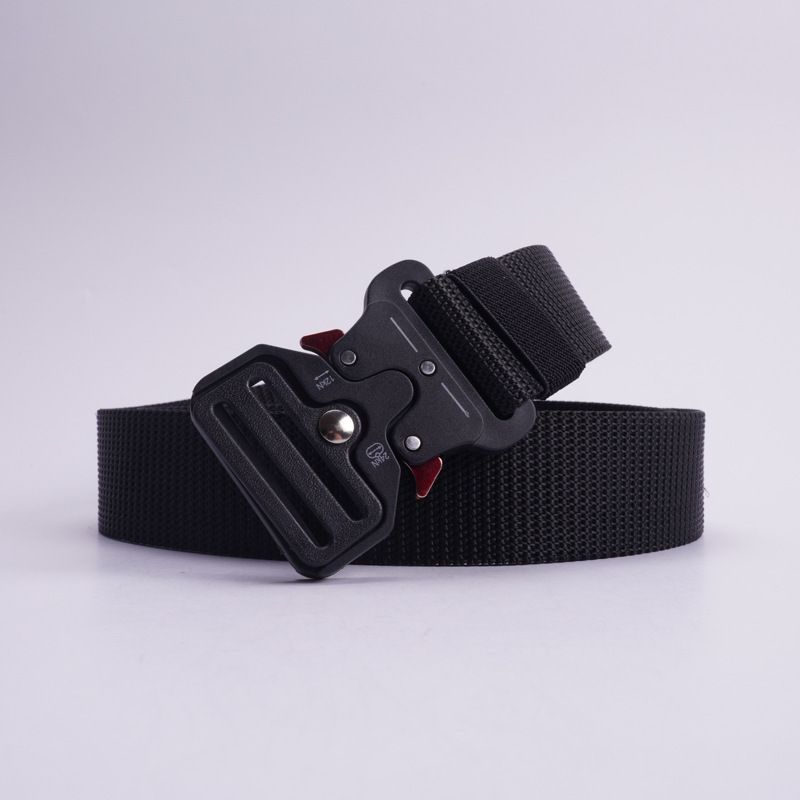 Men's Tactical Nylon Belt Men's Quick Release Outdoor Belt Men's Trendy Canvas Elastic Young People's Belt_voghion.com