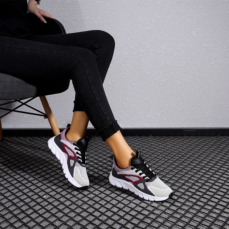 Spring and Autumn New Breathable Running Shoes for Female Students, Casual Comfortable Sports Shoes, _voghion.com