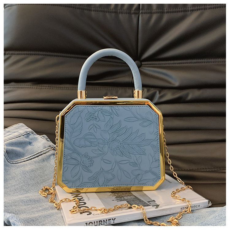 Trendy Damen 2024 Neue Mode Strukturierte Handtasche Crossbody Schulter Abend Vielseitige Box Tasche_voghion.com