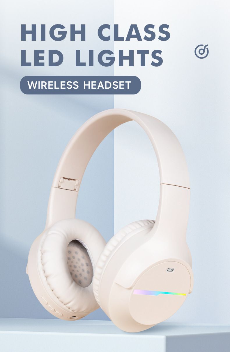 New Head-mounted Wireless Bluetooth Headset, Subwoofer M9 Luminous Sports Game_voghion.com