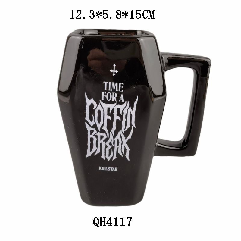 Tasse mit dunklem Katzenmotiv, süße und kreative Keramiktasse, Schminktasse, Wassertasse für Zuhause, Filtertasse für Paare im Büro für Mädchen_voghion.com