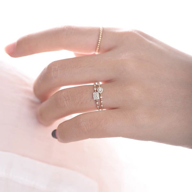 Anelli di fidanzamento da donna, impilabili, con diamanti, stile INS, con micro pavé di zirconi, placcati in oro_voghion.com