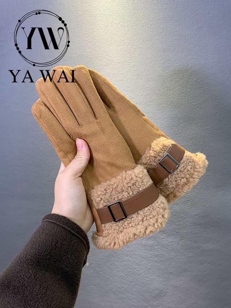 001 Invierno para mujer con forro polar, grueso y cálido, adecuado para montar a caballo, conducir, esquiar, resistente al frío._voghion.com