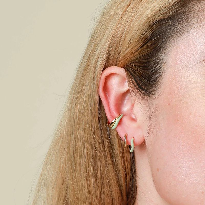 Pendientes de plata de ley 925 con forma de aguja y anillo Mobius para mujer, con diseño de tendencia, fotosensibles._voghion.com
