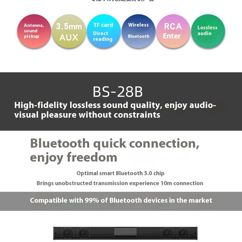 Computer Speakers For Pc Desktop With Clear-Sound, Flowing LED PC Speaker For Computer Desktop Laptop Monitor, Bluetooth& USB Input BS-28B_voghion.com
