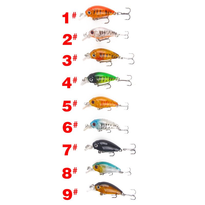 Isca artificial Rock Fat Man Fish Bait 4,5 cm/3,8 g Isca flutuante rígida Isca de simulação Produtos de pesca_voghion.com
