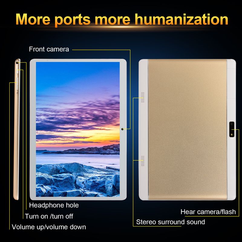 10,1-Zoll-Tablet mit WLAN, Bluetooth und GPS – 3G-Anrufe, 1 GB RAM + 16 GB Speicher_voghion.com