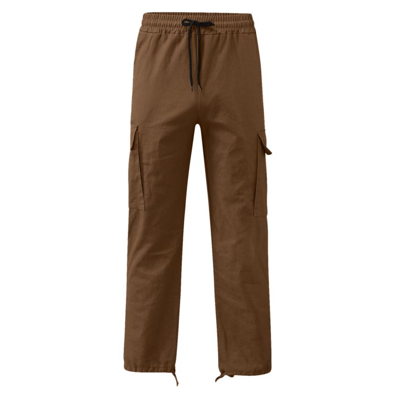 Summer New Men's Cargo Pants Drawstring Multi Pocket Casual Pants_voghion.com