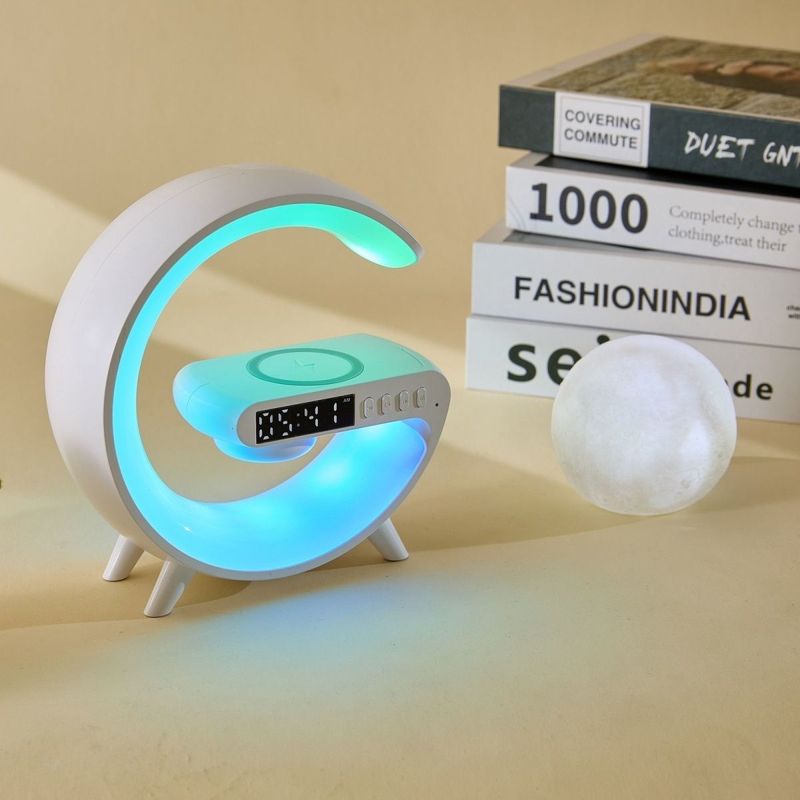 Cep Telefonu Çok Fonksiyonlu Şarj Kablosuz Bluetooth Estetik Masa Lambası Atmosfer Gece Lambası Doğum Günü Hediyesi_voghion.com
