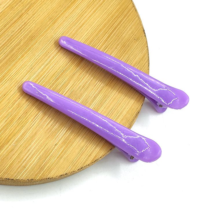 Plastik Andenæbklemme Slikfarvet Hårklemme Frisør Gør-det-selv Geléfarvet Etordklemme Pandehår Krokodilleklemme_voghion.com