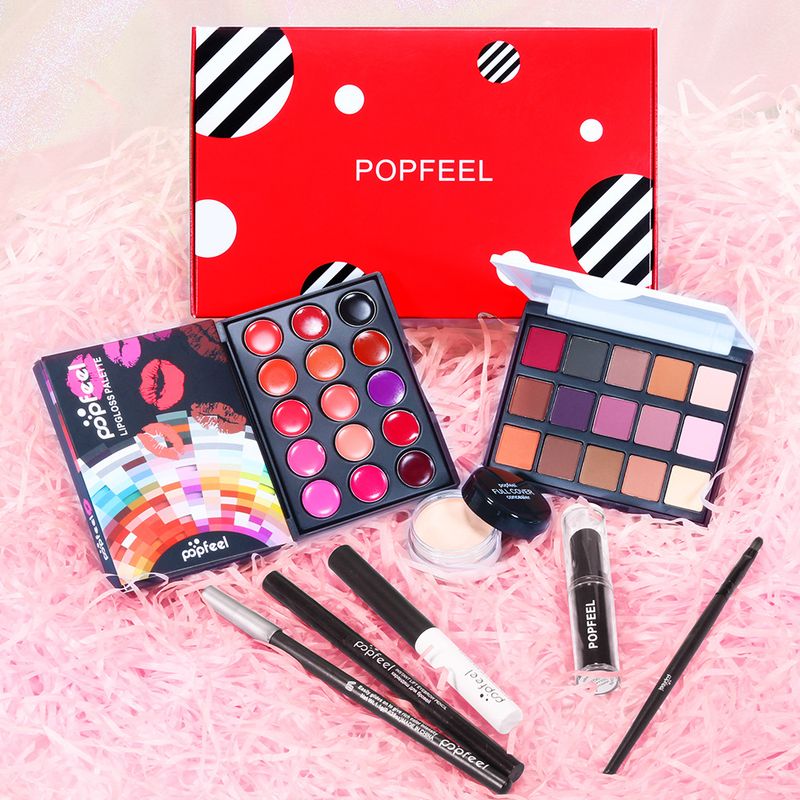 Makeup Sets Wholesale Eye Shadow Lip Gloss Foundation Lipstick Concealer Beginner Studio Makeup Combination Set_voghion.com