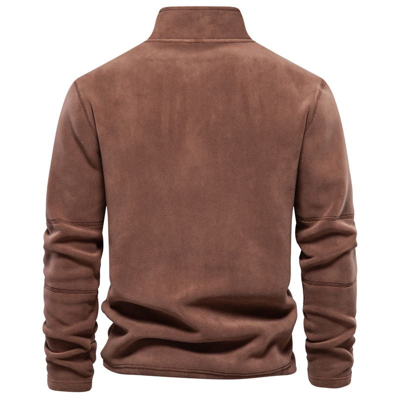 Autumn Winter New Half Zipper Long Sleeve Sweatshirt Trendy And Easiest For Match Men's Top_voghion.com