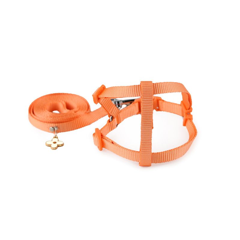 Tweede generatie verbeterde versie effen harnas met pruimenbloesem ornament huisdier borstband nylon hondenriem_voghion.com