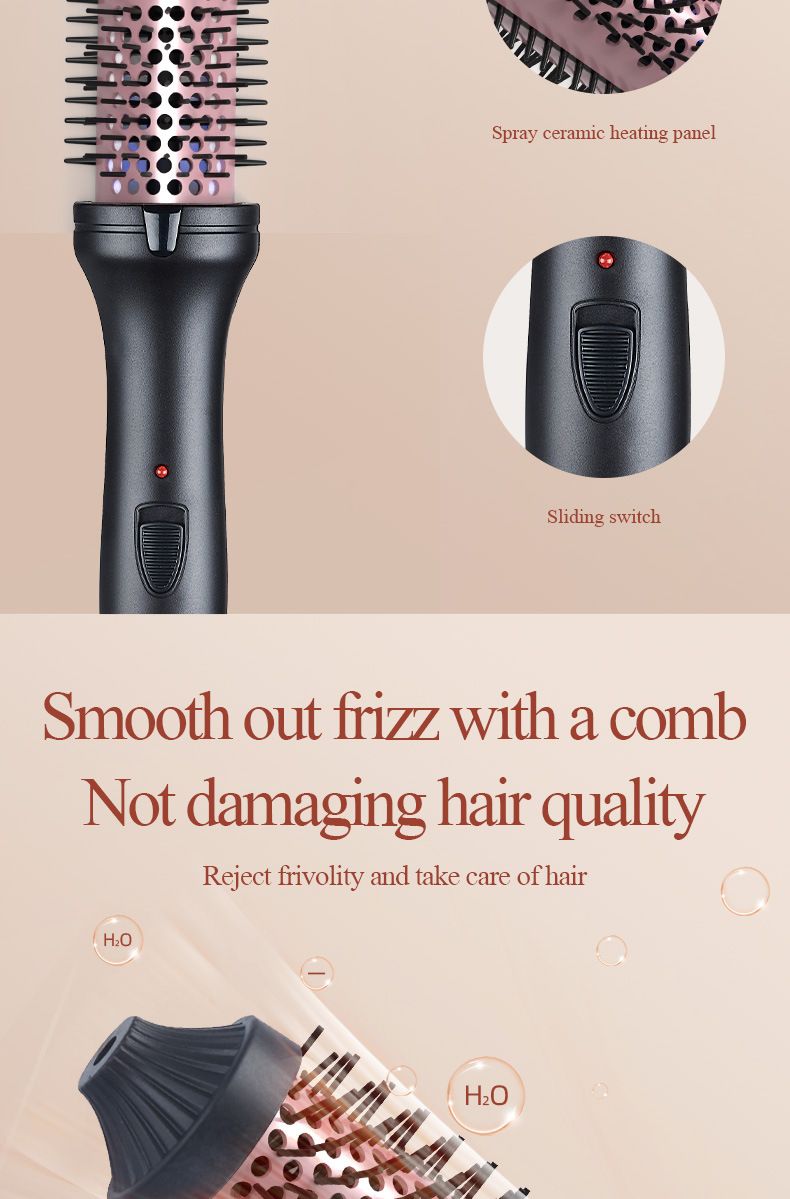 hair straightening comb multifunctional curling iron does not damage hair fluffy comb high head electric comb_voghion.com